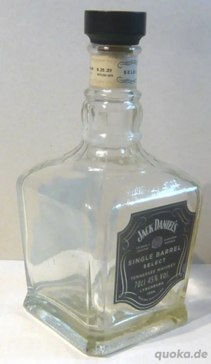 Jack Daniels Single Barrel Select Flasche 0,7l leer top Deko Sammler