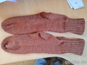 Wollsocken handgestrickt aus Merinowolle in Größe 40 (141)