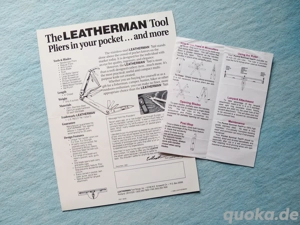 Leatherman Pocket Survival Tool, USA-Prospekt aus 1989 und User's Guide aus 1994 Bild 2