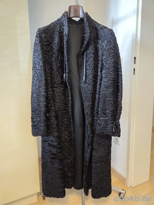 Pelzmantel, vermutlich Persianer, schwarz