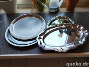 Konvolut Servierplatten Vorlegeplatten Serviertablets 4Stück