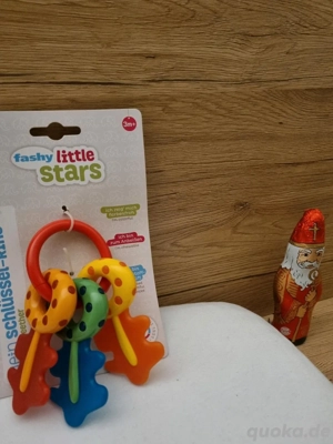 Fashy Little Stars Beißring Greifring Baby Schlüssel bunt Greifling Greiflinge