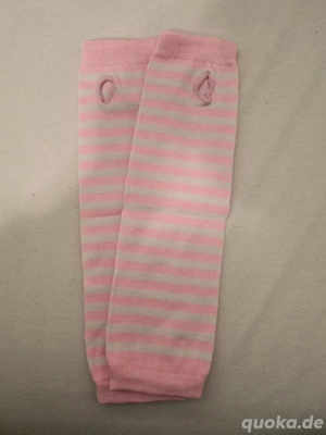 Handstulpen Fingerlose Armstulpen Stulpen Fingerlos Pink Weiß