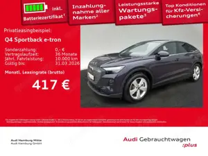 Audi Q4 e-tron Q4 Sportback 45 e-tron 210 kW AHK Waermepumpe
