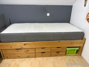Bett Kiefer mit Schubladen und Lattenrost