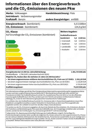 Volkswagen Polo Life LED Rückfahrkamera Sitzheizung