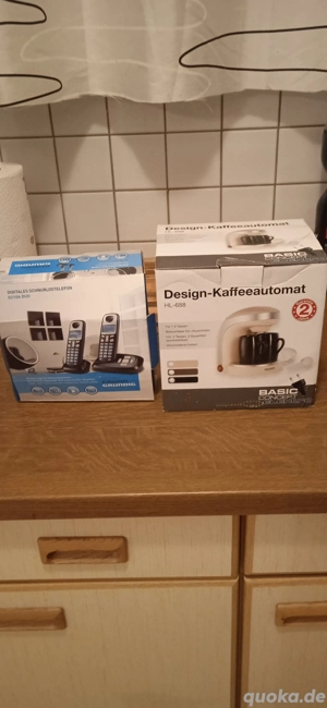 Biete Kaffee Automat und Schnurlos Telefon