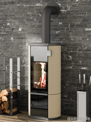 Kaminofen SOFORT LIEFERBAR!    Mod. CONTE MINI Creme 5KW Ofen Holzofen Speicherofen Cera LDF Kamine