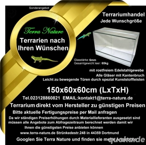 Terrarium 150x60x60cm (LxTxH) Glas - Terrarien Bild 8
