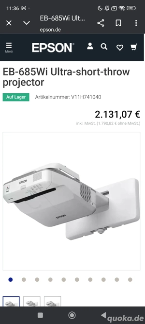 Kurzdistanz projektor