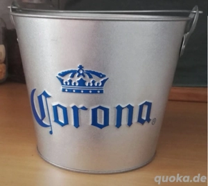 Metall Eiseimer 5l Flaschen Aufschrift Corona Getränke Kühler Eiswürfel Behälter