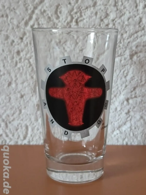 6 Trinkgläser Ampelmännchen rot