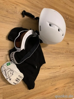 Skihelm, Skibrille und Sturmhaube für Kinder