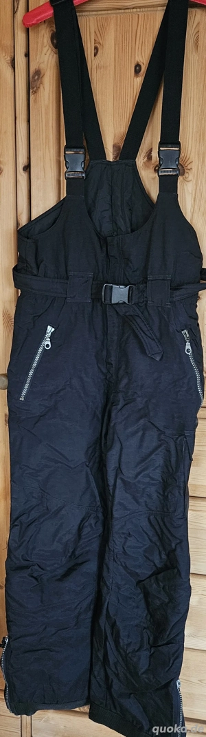 Skihose Herren mit Trägern, schwarz, wattiert, Gr. L