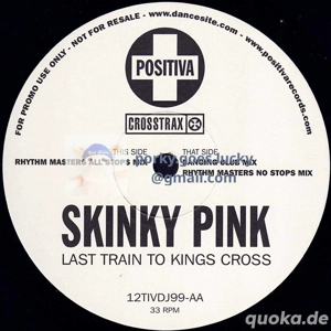 Skinky Pink - Last Train To Kings Cross 1998 Promo 12" Vinyl Hard House Bild 5