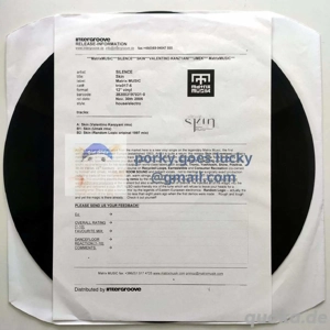 Silence - Skin (Remixes) 2005 Promo White Label 12" Vinyl House, Techno, Electro
