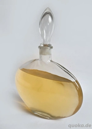 Deko Glasflasche Flacon Vase oval bauchig 18x24 schmal f.Badeschaum vintage 60er