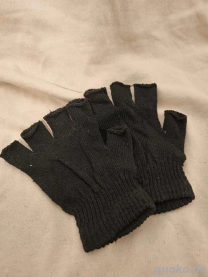 Schwarze Halfinger Handschuhe Touch Halbfingerhandschuhe Fancy