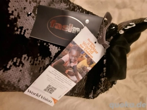 Fancy Wärmeflasche mit Pailletten Schwarze Wärmflasche 2 Farben