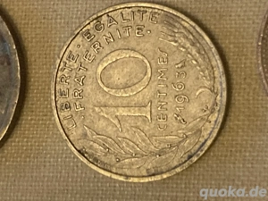 Münze Münzen Umlaufmünze Frankreich 10 Centimes 1963