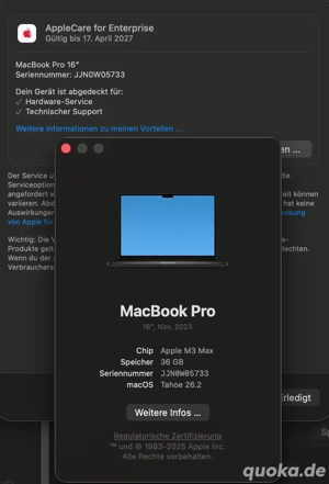 Apple MacBook pro 16 M3 Bild 3