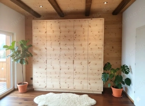 Kleiderschrank aus Zirbe Massivholz (2 Türig, 210 x 108 x 60 cm)
