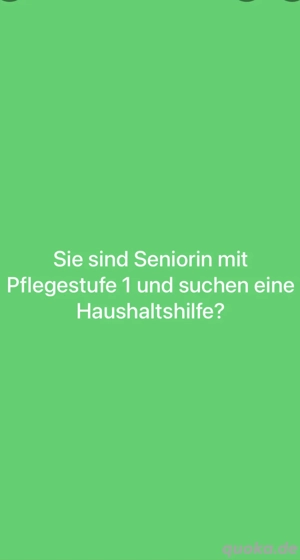 Sie suchen eine Haushaltshilfe 