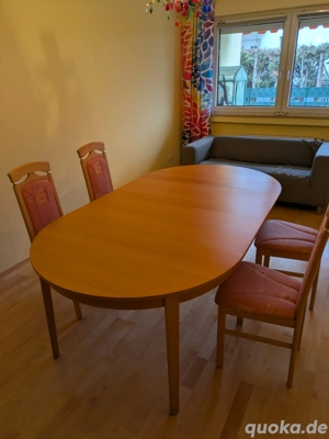 Esstisch mit 2 Erweiterung und 4 Stühlen zur Abholung in Maintal-Bischofsheim