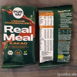 23 Stück = Trinkmahlzeit-Pulver:Purya Real Meal Kakao_MHD 31.1.26