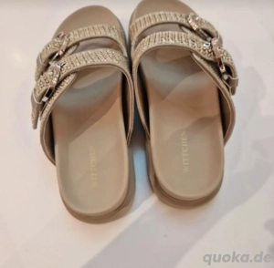 Geflochtene Flip-Flops für Damen beige Gr 39