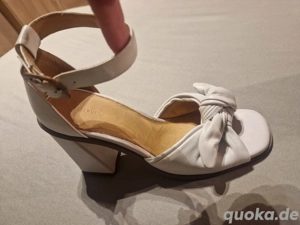 Sandalen Blockabsatzt 11cm Leder Gr 40