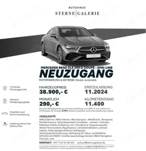 Mercedes-Benz CLA 200 CLA200D/AMG-LINE/MBUX+/TEMPO/AUTOMATIK