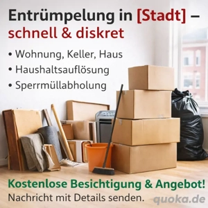 Schnelle Entrümpelung  Haushaltsauflösungen in Essen und Umgebung