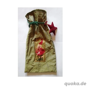 Beutel Geschenkbeutel Stoff Baumwolle Weihnachten 25 x 42 cm