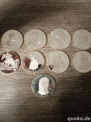 500 Schilling Österreich Silber, 9 Stück