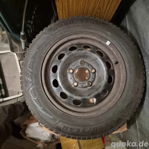 4x Goodyear UltraGrip 9+ Winterreifen (M+S + 3PMSF) 195 65 R15 91T auf Stahlfelgen   