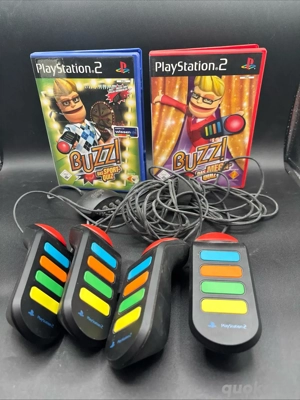 Sony PS2 Buzz Das Mega Quiz & Sportquiz & 4 Buzzer