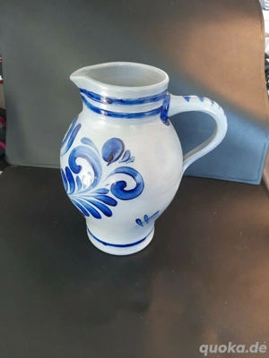 Alter Weinkrug aus Keramik, Höhe 32cm Umfang mitte 63cm