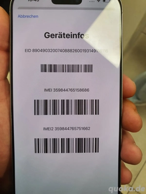 Iphone 16 Pro max 256 GB in weiß 