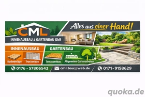 Innenausbau & Gartenbau Terrassenbau, Bodenverlegen, Gartenpflege , Trockenbau