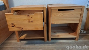 Nachttisch 2 Stück Kiefer massiv 
