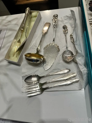 BSF Silberbesteck   800er Massivsilber (800 punziert) im Karton   inkl. Hildesheimer Rose, gemischt