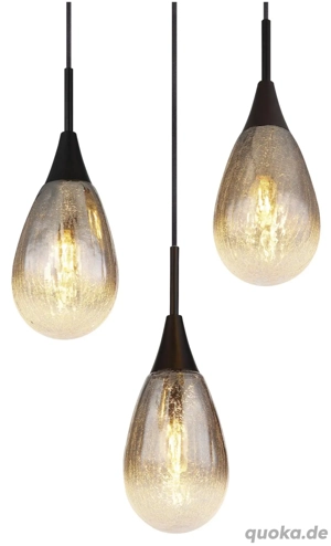 Hängeleuchte schwarz, 6-flammig