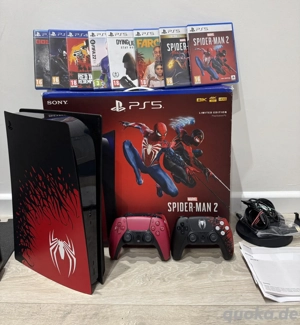 Sony Playstation 5 spider man 2 spiele Konsole mit OVP und 8 videospiele 