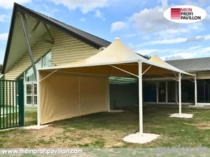 Pavillon 5x5 Überdachung Gazebo Pagodenzelt Festzelt Pvc Dach Restaurant Café Universität Zelt