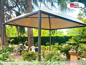 Pavillon 4x6 Überdachung Gazebo Pagodenzelt Festzelt Pvc Dach Restaurant Café Terrassenüberdachung Bild 5