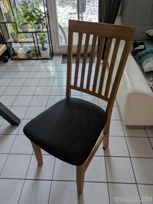4* Holzstuhl für Esstisch Hellbraun
