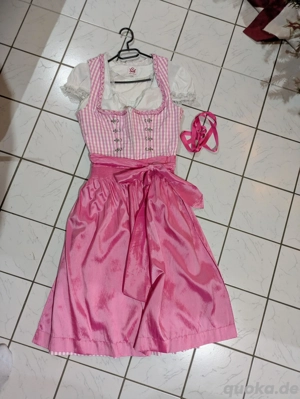 Dirndl Lola von Trachten Redl Gr. 42 Weiß Pink mit Bluse