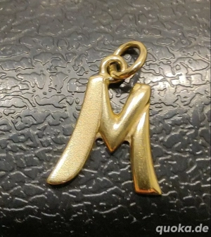 Buchstaben-Anhänger "M"  585er Gold - VB 82,90  