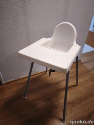 Kinderhochstuhl mit Tablett, weiß weiß